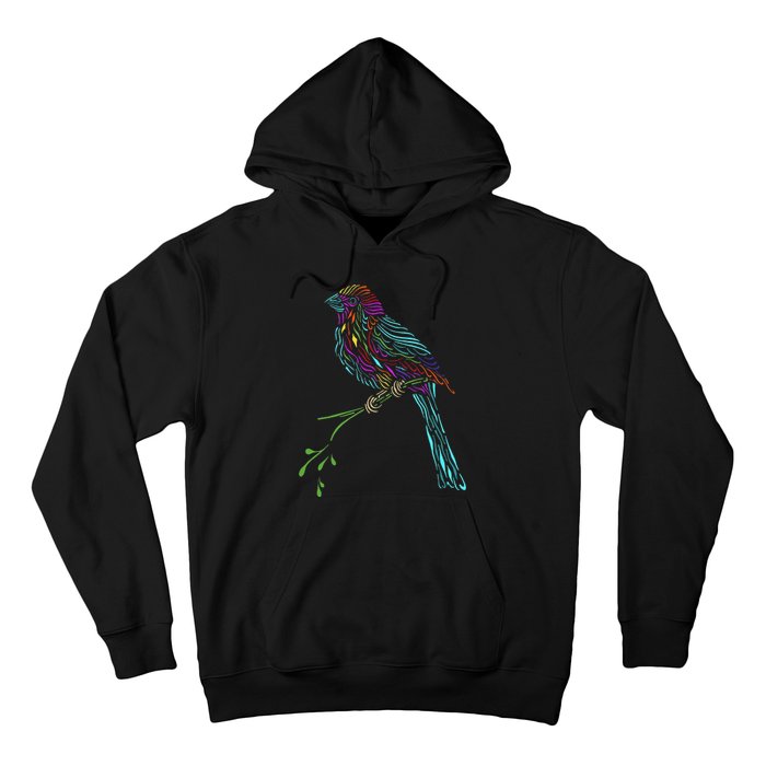 Birdwatcher Colourful Bird Watching Parrot Budgie Hoodie