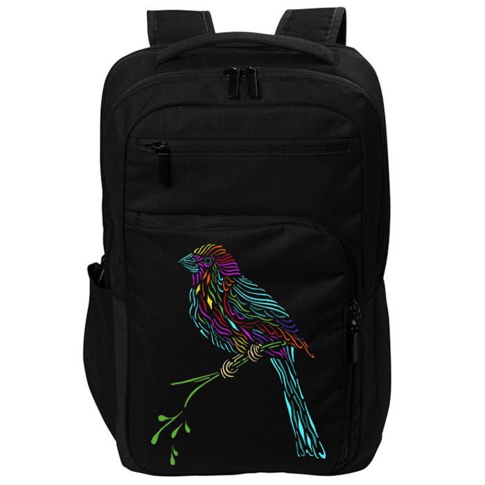 Birdwatcher Colourful Bird Watching Parrot Budgie Impact Tech Backpack