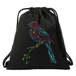 Birdwatcher Colourful Bird Watching Parrot Budgie Drawstring Bag