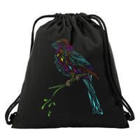 Birdwatcher Colourful Bird Watching Parrot Budgie Drawstring Bag