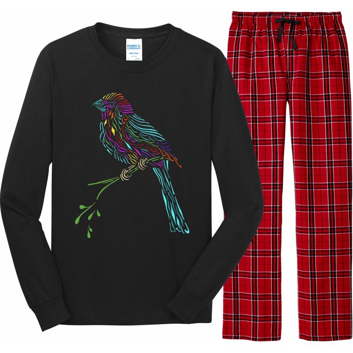 Birdwatcher Colourful Bird Watching Parrot Budgie Long Sleeve Pajama Set