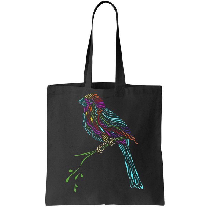 Birdwatcher Colourful Bird Watching Parrot Budgie Tote Bag