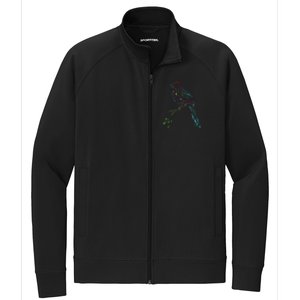 Birdwatcher Colourful Bird Watching Parrot Budgie Stretch Full-Zip Cadet Jacket