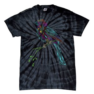 Birdwatcher Colourful Bird Watching Parrot Budgie Tie-Dye T-Shirt