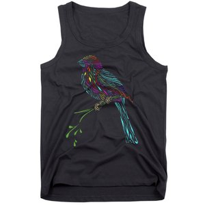 Birdwatcher Colourful Bird Watching Parrot Budgie Tank Top