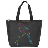 Birdwatcher Colourful Bird Watching Parrot Budgie Zip Tote Bag