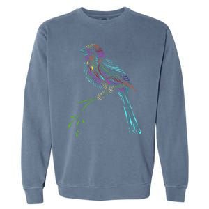 Birdwatcher Colourful Bird Watching Parrot Budgie Garment-Dyed Sweatshirt