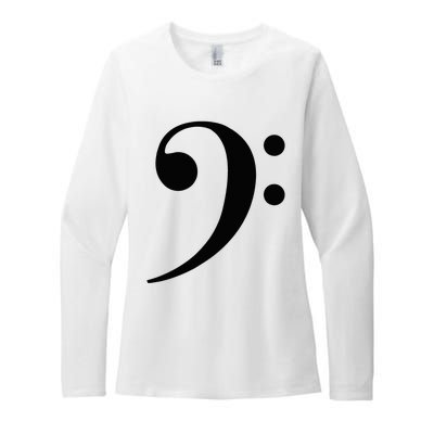 Bass Clef Womens CVC Long Sleeve Shirt