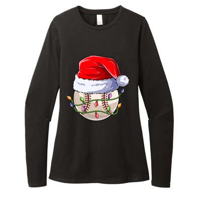 Baseball Christmas Boy Christmas Light Womens CVC Long Sleeve Shirt