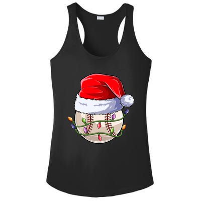 Baseball Christmas Boy Christmas Light Ladies PosiCharge Competitor Racerback Tank