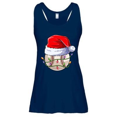 Baseball Christmas Boy Christmas Light Ladies Essential Flowy Tank