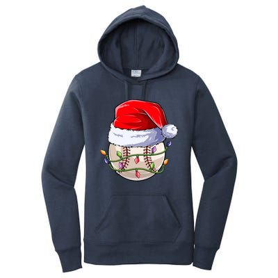 Baseball Christmas Boy Christmas Light Women's Pullover Hoodie