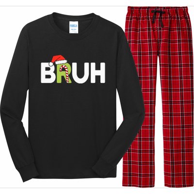 Bruh Christmas Long Sleeve Pajama Set