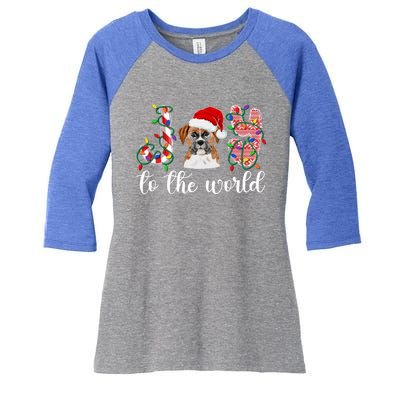 Boxer Christmas Boxer Dog Xmas Party Boxer Meaningful Gift Women's Tri-Blend 3/4-Sleeve Raglan Shirt