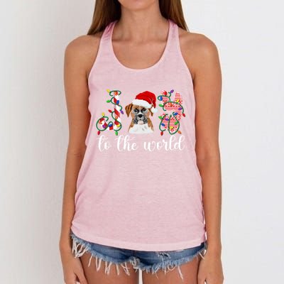 Boxer Christmas Boxer Dog Xmas Party Boxer Meaningful Gift Women's Knotted Racerback Tank