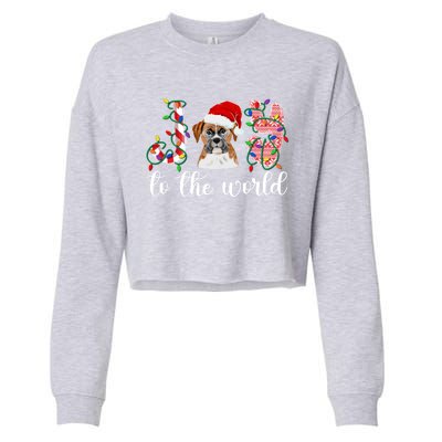 Boxer Christmas Boxer Dog Xmas Party Boxer Meaningful Gift Cropped Pullover Crew