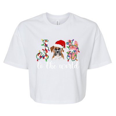 Boxer Christmas Boxer Dog Xmas Party Boxer Meaningful Gift Bella+Canvas Jersey Crop Tee