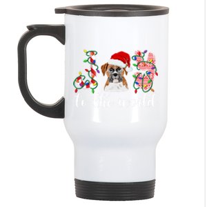 Boxer Christmas Boxer Dog Xmas Party Boxer Meaningful Gift Stainless Steel Travel Mug