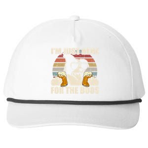 Border Collie Beer Im Just Here For The Boos Funny Meaningful Gift Snapback Five-Panel Rope Hat