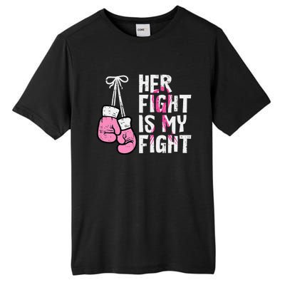 Breast Cancer Boxing Gloves Her Fight My Fight Tall Fusion ChromaSoft Performance T-Shirt