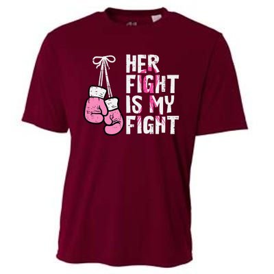 Breast Cancer Boxing Gloves Her Fight My Fight Cooling Performance Crew T-Shirt