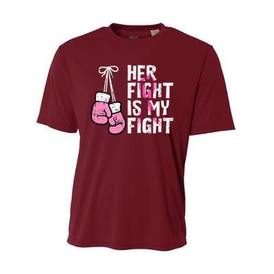 Breast Cancer Boxing Gloves Her Fight My Fight Performance Sprint T-Shirt