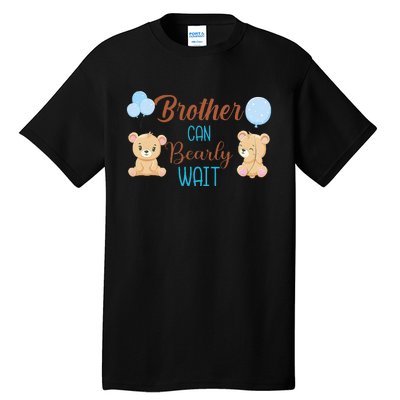 Brother Can Bearly Wait Bear Gender Neutral Boy Baby Shower Tall T-Shirt