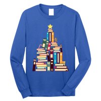 Booklovers Christmas Book Tree Gift Long Sleeve Shirt