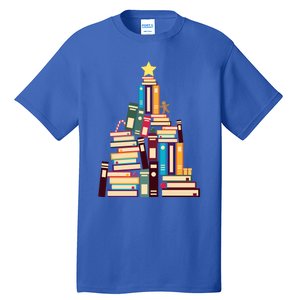 Booklovers Christmas Book Tree Gift Tall T-Shirt