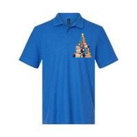 Booklovers Christmas Book Tree Gift Softstyle Adult Sport Polo