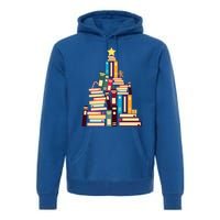 Booklovers Christmas Book Tree Gift Premium Hoodie