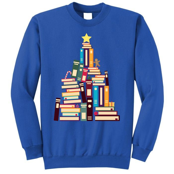 Booklovers Christmas Book Tree Gift Tall Sweatshirt