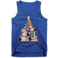 Booklovers Christmas Book Tree Gift Tank Top