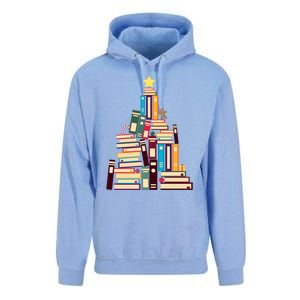 Booklovers Christmas Book Tree Gift Unisex Surf Hoodie