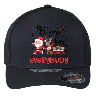 Boxer Christmas Boxers For Everybody Xmas Boxer Dog Great Gift Flexfit Unipanel Trucker Cap