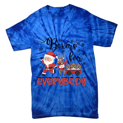 Boxer Christmas Boxers For Everybody Xmas Boxer Dog Great Gift Tie-Dye T-Shirt