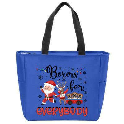 Boxer Christmas Boxers For Everybody Xmas Boxer Dog Great Gift Zip Tote Bag