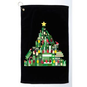 Booklovers Christmas Book Tree Cool Gift Platinum Collection Golf Towel