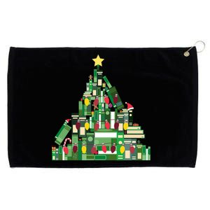 Booklovers Christmas Book Tree Cool Gift Grommeted Golf Towel