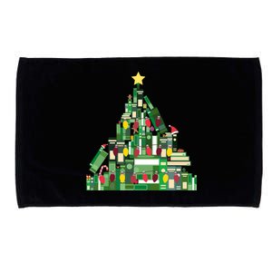 Booklovers Christmas Book Tree Cool Gift Microfiber Hand Towel