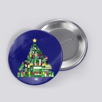 Booklovers Christmas Book Tree Cool Gift Button