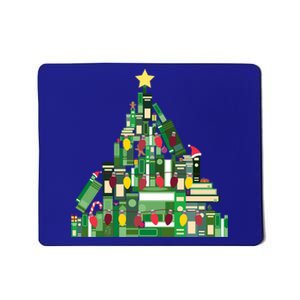 Booklovers Christmas Book Tree Cool Gift Mousepad