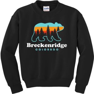 Breckenridge Colorado Bear Mountains Trees Kids Sweatshirt