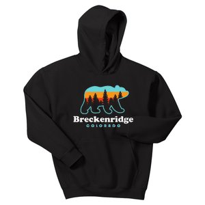 Breckenridge Colorado Bear Mountains Trees Kids Hoodie