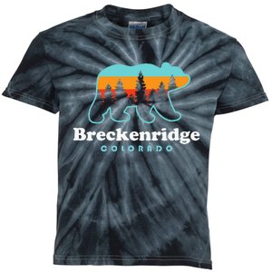 Breckenridge Colorado Bear Mountains Trees Kids Tie-Dye T-Shirt