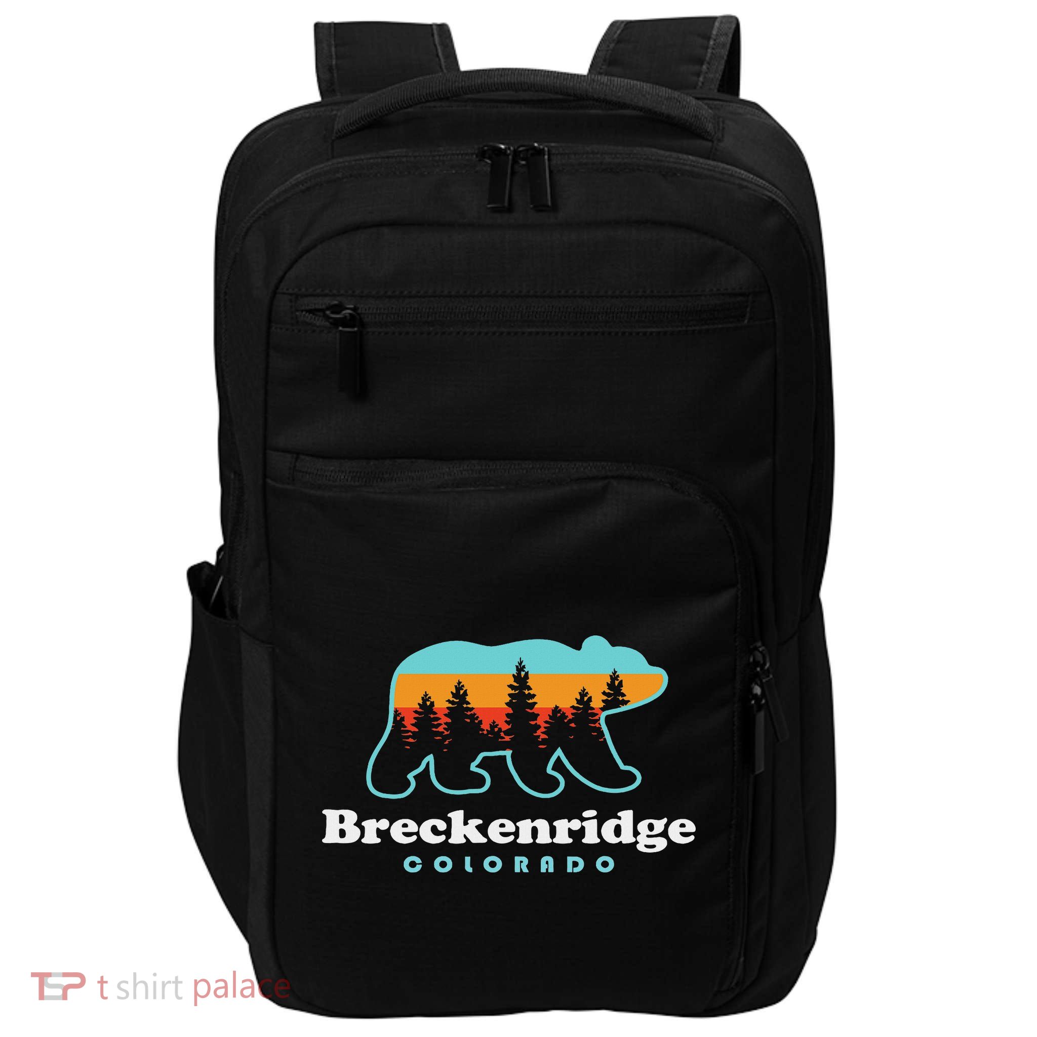Breckenridge Colorado Bear Mountains Trees Impact Tech Backpack