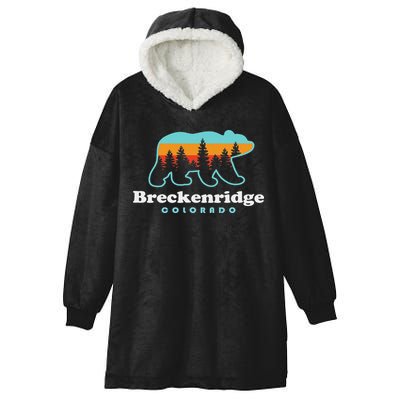 Breckenridge Colorado Bear Mountains Trees Hooded Wearable Blanket