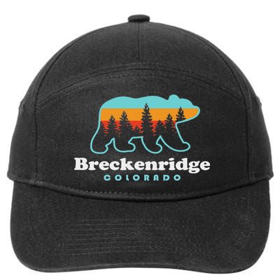 Breckenridge Colorado Bear Mountains Trees 7-Panel Snapback Hat