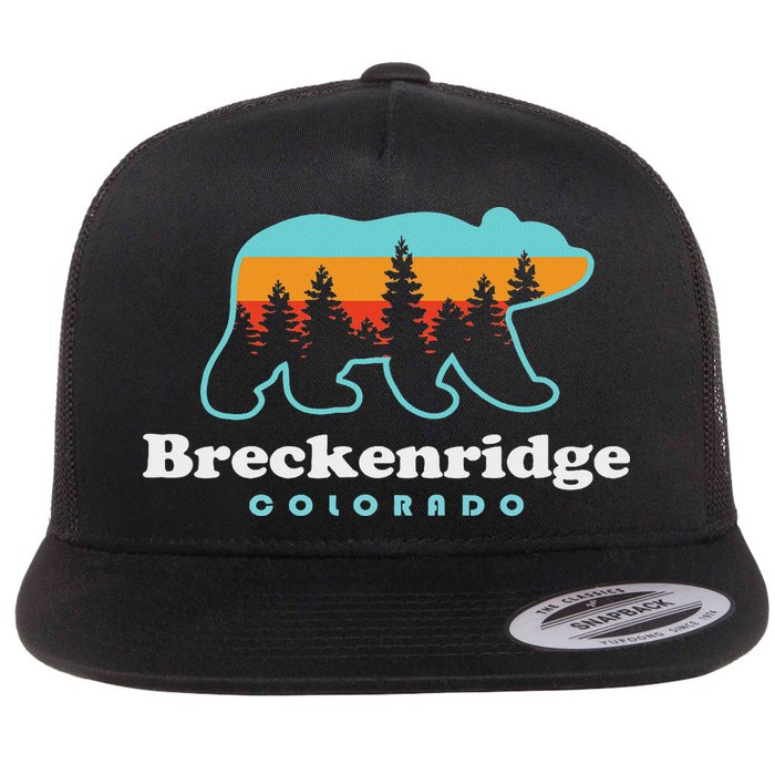Breckenridge Colorado Bear Mountains Trees Flatbill Hat
