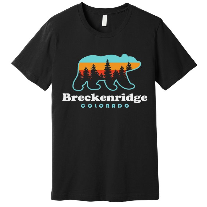 Breckenridge Colorado Bear Mountains Trees Premium T-Shirt